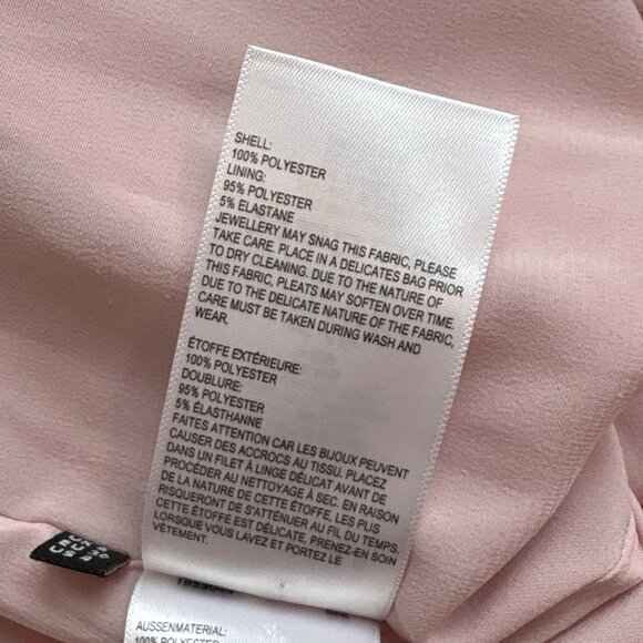 Whistles Pleated Floral Ruffle Wide Leg Cocktail Jumpsuit Pink Blue Size US 4 - Picture 10 of 10